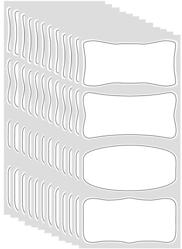 64 Pack Large Labels for Storage Boxes Large White Sticky Labels Stickers,Waterproof, Removable, Self Adhesive - Easy Peel Off White Sticky Stickers for Storage Boxes