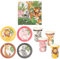 Ameisenkeks® Set per feste di compleanno della giungla - 10 piatti, 10 bicchieri, 10 tovaglioli, certificato FSC, con leone, zebra, giraffa, ippopotamo, ecologico e per uso alimentare