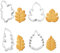 Leaf Cookie Cutter Set, 4 Pcs Oak Leaf, Monstera Leaves, Fern, Tropical Leaves Fondant Biscuit Cutters Stainless Steel Cookie Cutters