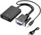 VGA to HDMI Converter 1080P VGA to HDMI Signal Adapter with 3.5mm Audio Jack and Power Cord for TV Stick Computer Desktop Laptop PC Monitor Projector Xbox Plug and Play