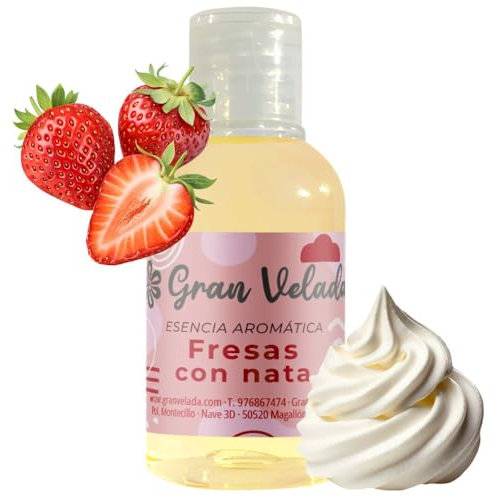 Esencia aromática Fresas con Nata | Fragancia intensa a frutas rojas y dulces, ideal para perfumes, jabones y velas artesanales.