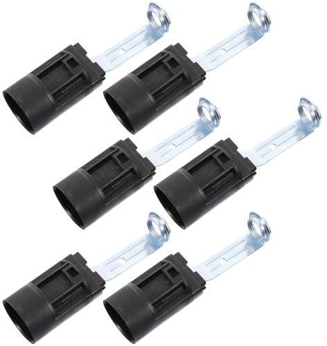 HOLIDYOYO Douille E14 de Lampe Kit de Réparation de 6 Pièces Support d'Ampoule Robuste Accessoire d'Éclairage Élégant pour Décoration Intérieure Compatible Candélabres