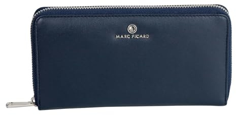 Marc Picard Leder Geldbörse Umbria Zip Wallet Navy dunkelblau