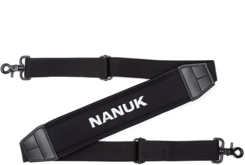 NANUK Verstellbarer Schultergurt 146 cm (57,5 Zoll) mit Aircell™-Komfortpolsterung, Neopren-Gurtband; rutschfest, bequem, wasser- und wetterfest – Schwarz