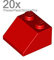 Lego City Classic Basic – 20 Schrägsteine Dachsteine rot 2x2 Noppen 3039 – Vielseitige Bausteine für kreative Lego-Bauten