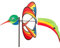 HQ Design Windspiration - Paradise Critter, UV-beständige und wetterfeste Windspiel Deko für Garten, Terrasse und Balkon - Windrad inkl. Standstab (Hummingbird)