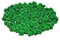 Rosen 15 mm x 20 Stück Satinrosen Aufnäher Deko Blumen Röschen zum Basteln Haarschmuck kleine Rosenköpfe Farbe: grün 580