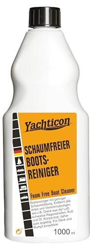 Yachticon Schaumfreier Bootsreiniger 1 Liter, Konzentrat für Deck und Rumpf, GFK Reinigungsmittel für Yacht und Boot, Entfernt Schmutz und Fett, Umweltschonend durch geringe Schaumbildung