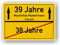 Geschenkidee zum 39. Geburtstag Jubiläum Hochzeitstag Ortsschild Jahre Schild Poster Geschenk Party Deko persönliches Ortsschild Name Datum