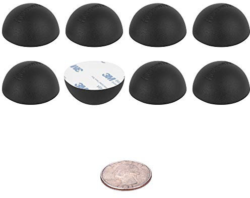 1 Platinum Silicone Hemisphere Bumper, Non-Skid Isolation Feet with Adhesive - 20 Duro -Black 1 Hemisphere - 8 Pack