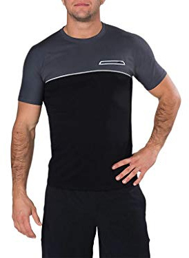 ASICS fuzeX Casual Reflective Running Fitness Grey Mens T-Shirt (Small)