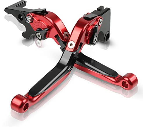 CNC Aluminium Bremshebel YZF Kupplungshebel Set Kupplung Klappbar Ausziehbar Für YZF R1 2004-2014 YZF R6 2005-2016 Rot