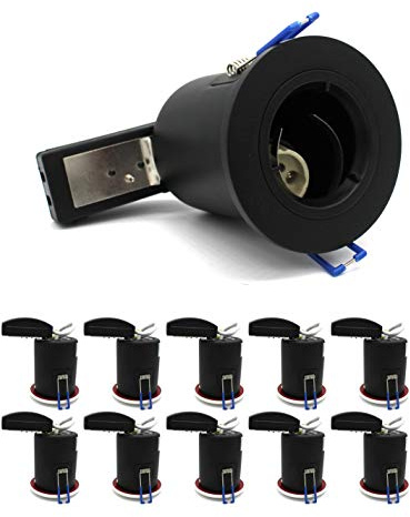 10 X Sanlumia LED Fire Rated Downlight Can GU10 Recessed Ceiling Twist & Lock Downlight IP20 Black