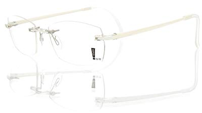 Switch it! Garnitur 1015 - Brille Montur Wechselbrille - weiß transparent - dünne Bügel