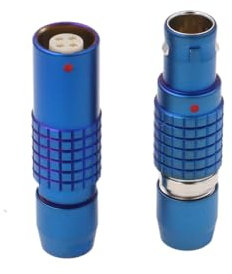 HangTon Kompatibel mit Lemo 1B FGG PHG-Stecker, männliche Buchse, kreisförmige Push-Pull-Frei-Buchse und Kabelstecker (8-polig, blau)