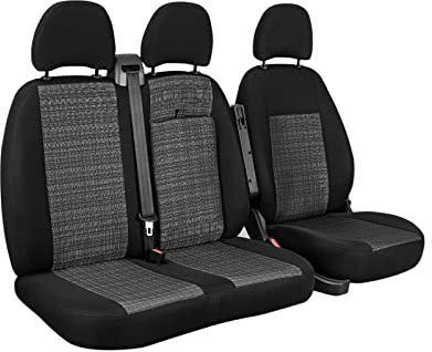 Prime KAPER Maßgefertigte Bus (Fahrersitz + 2er Beifahrersitzbank) kompatibel mit Peugeot Expert II Autositzbezüge Sitzbezüge