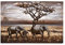 Dynamic24 3D Metallbild Elefanten Metall Wandbild Retro Vintage Bild Bar Küche Wohnzimmer