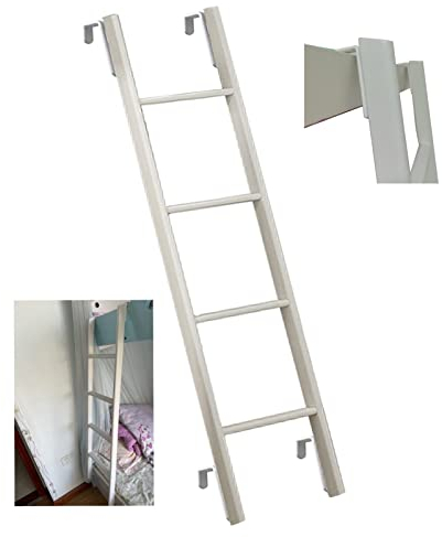 Hochbett Leiter Wohnheim Wohnmobil Etagenleiter - Verstellbare Etagenbettleiter für Hochschrank Wohnwagen, Weiße, Leichte Ersatz-Bettleitern für Wohnmobile mit Haken (Size : 140cm/55)