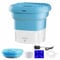 Faltbare Waschmaschine, Mini Waschmaschine mit Ablaufkorb Reise Waschmaschine Mini Tragbare Waschmaschine Wassereimer, Waschen von Babykleidung, Unterwäsche, für Camping, Reise, Kleine Räume (Blau)