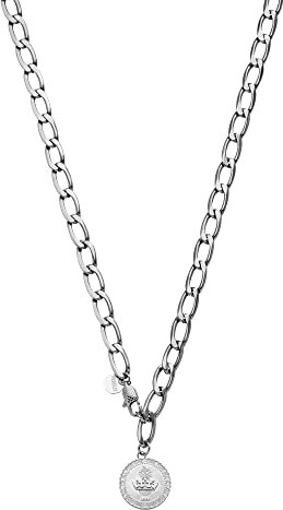 Purelei® Monarch Kette (Silber), Wasserfeste grobgliedrige Halskette für Männer, Halskette für Herren aus Edelstahl mit Anhänger, Geschenk für Männer, bis 70cm Länge verstellbar