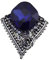 Oshhni Herren-Brosche, Anzug-Anstecknadel, Vintage-Accessoires, Strass-Dreieck-Dekoration, formelle Luxus-Krawattennadel, Abzeichen für Hut, Mantel, Schal,