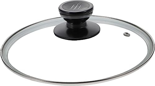 BAZAC Tapa de Vidrio Vidrios de Vidrio Templado Tapa de Olla de paellera Tapas de Olla de Cocina Tapa de Olla a presión eléctrica Reemplazo de Tapa de Olla Tapa de Olla de Vidrio transparente-42CM