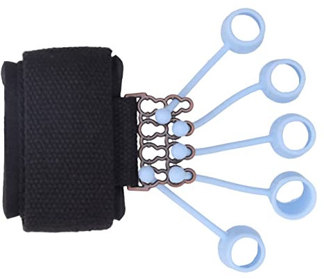 Haofy Fingertrainer, Universell, Zuverlässige Flexibilität, Elastisch, Fördert die Handzirkulation, Lindert Müdigkeit, Fingerkrafttrainer Zum Klettern für Baseball (Schwarz)