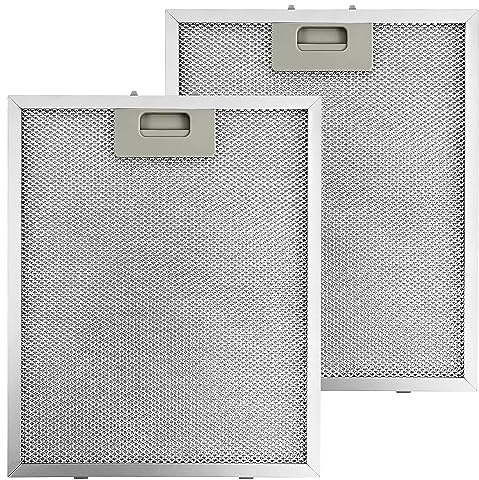 2 Piezas de Grasa Metálicos para Campana Extractora, Filtros de Grasa de Acero Inoxidable de 315 x 254 mm, Filtros de Repuesto, Accesorios de Filtro de Repuesto