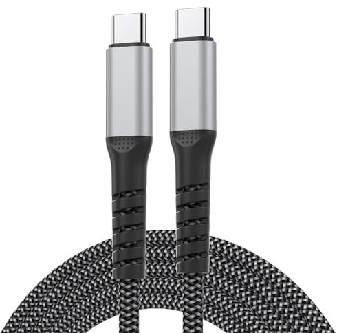 Cavo USB C a USB C 2M 100W Ricarica Rapida PD 5A Cavetto con E-Mark Chip Filo Caricatore per Samsung Galaxy S23 Ultra S22 S21, iPhone 15 Pro Max, iPad Pro