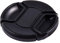 Tapa frontal de lente negra con diseño de pellizco central de 62 mm