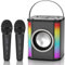 Karaoke con 2 Microfoni Wireless, Karaoke per Bambini e Adulti, Cassa Bluetooth Karaoke Portatile, Supporta Scheda TF, Aux, USB, Ideale per Regali per Feste di Natale