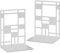 Hwtcjx Serre-Livres Original en Forme de Grille, en Métal, Rangement pour Livres, Convient au Bureau, à la Maison, à l'École (Blanc Carré)