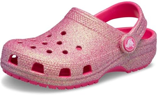Crocs Unisexe Enfant Classic Iridescent Glitter CgK Sabots, Dragon Fruit, 36/37 EU