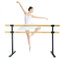 Ballettstange Ballet Bar Ballett Barre Stahlrohre Holz Ballettstange Freistehende für Kinder Erwachsene Ballettstange für Zuhause Balletstange Mobil Tanzstange für Stretching (120*60*105cm)