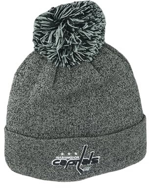 ZHATS Unisex-Erwachsene NHL Officially Licensed Pom Nimbus Grayscale Beanie-Mütze, GRAU, Einheitsgröße