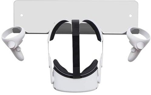 svteli universal Aluminum Alloy VR Wall Mount Stand - Compatible with Quest 2/3, Quest Pro, Meta/Oculus, Valve Index, PSVR 2, HTC Vive, Pico 4, & More VR Headsets & Controllers