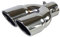 MFTGRS 3 Zoll Auspuffblende 76 Mm Doppelte Auspuffblende Außendurchmesser Endrohr Universell Auto Auspuff Endrohr(Gerader Splitter)