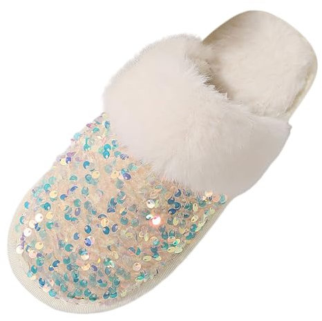 Generisch warme hausschuhe damen, Slipper Damen Hausschuhe Hausschlappen Filzpantoffeln Non-Slip Flauschige Hauspantoffeln Weiches Rutschfeste Slippers Pantoffeln Winter Kuschelige Warme