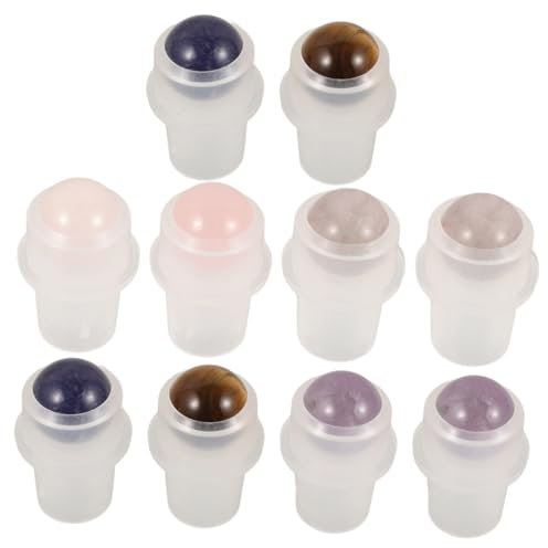 FOMIYES 10stücke Teiliges Halbwertiger Edelstein-roller-kugeln Für Ätherische Öle Und Parfüm-flaschen Mit Glasflaschen-mund Langlebig Präzise Dosierend Geeignet Für Kosmetik Flüssigkeitsbe