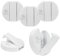 Ganci Murali in Lega di Zinco - Set di 5, Resistenza 25 kg, Design Elegante, Installazione Facile, Ideali per Casa e Ufficio - (Bianco)