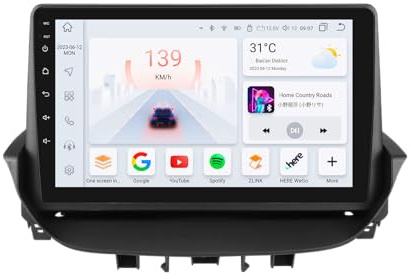 hizpo Android 14 Radio para coche Renault Laguna 2 2001-2007 Radio con navegación GPS de 8 núcleos, 4G, 32G, CarPlay inalámbrico, Android Auto, Bluetooth, DAB, WiFi, 4G, Mirror Link, entrada para cáma