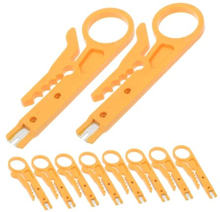 NUOBESTY 10Piezas Pelacables Pinzas de Herramienta Multifuncional para Pelar y Cortar Cables Utp Stp de Cables Portátil de Durable