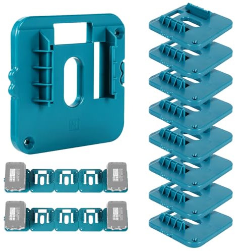 10 Pack Battery Holder Compatible for Makita 18V Battery Mounts Dock Holder Work for BL1860 BL1850 BL1840 BL1830(w/20 Screws)