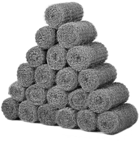 Shineboc Stahlwolle Gegen Mäuse, 20 Rollen 00 Steel Wool Wirksam für Löcher, Wand Risse, Nagerstop - Mäuseabwehr für Haus, Garage und Garten