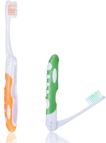 Reisezahnbürste Klappbar, 2 Stück Reise-Zahnbürste, Faltbare Zahnbürste, Reise Zahnbürste, Travel Toothbrush, Weiche Faltbare Zahnbürsten für Reisen, Camping, Wandern