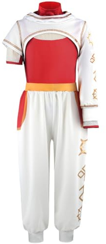 Temolie Zombies 4 Dress Cheerleading Costume Kids Girls Cos Fancy Dress up Casual Cosplay Coat &T-shirt and Skirt 3Pcs Suit Clothes Halloween Party Gift (Pant, 5-6 Years)