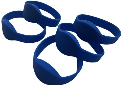 5 Stück T5577 wasserdichtes Silikon-Armband und Armband, wiederbeschreibbar, RFID 125 kHz (Erwachsene Unisex) (Dunkelblau)