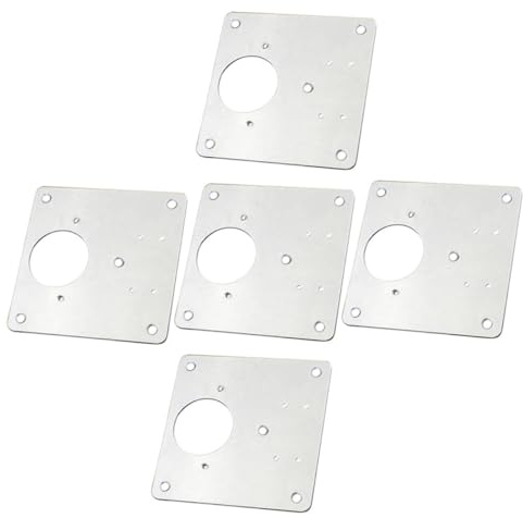 Angoily 5 pièces Plaques de Réparation Charnière Porte Placard Acier Inoxydable avec Vis Kit Fixation pour Réparation Meubles et Support Gond Porte