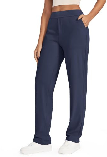 G4Free Hosen Damen Elegant Hohe Taille Stretch Anzughose | Gerade Bein, Bequeme Business Hose, Schlank und fließend, Knitterfrei