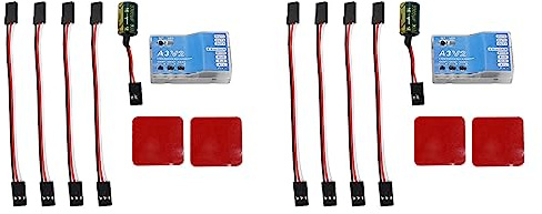 Jnchdghwa 2X A3 V2 Controlador de Vuelo Estabilizador 4 Modos de Vuelo para Avión RC Avión Metal Avión RC Accesorio Regalo para Los Amantes del RC